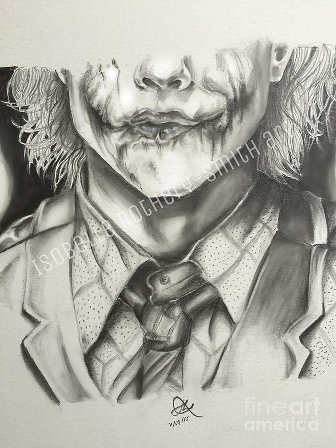 675x900 Heath Ledger Joker Pencil Sketch Drawing By Isobelle Rothery Smith - Sketch Drawing