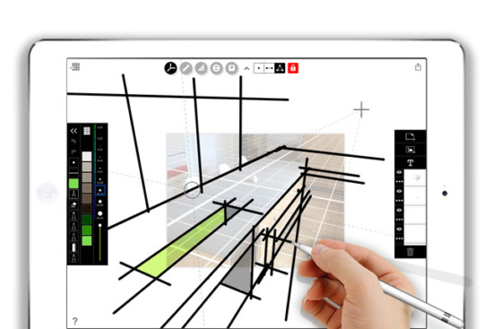 550x367 Digital Drawing App Makes Perspective Drawing Easy - Sketch Drawing App