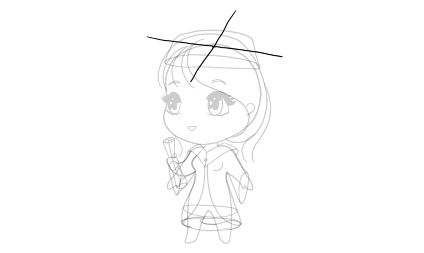 850x507 How To Draw A Chibi - Sketch Drawing Girl