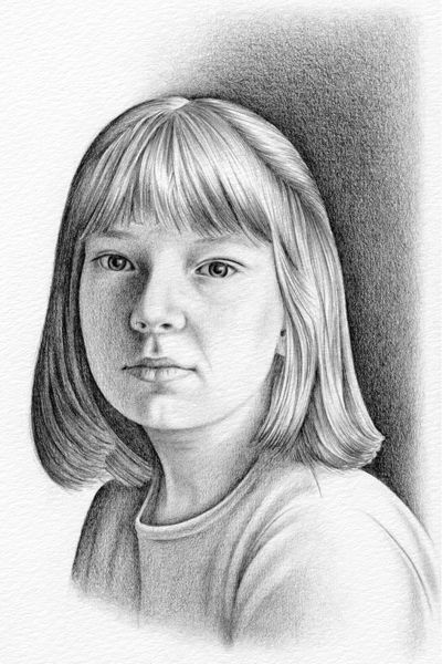 400x600 Pencil Portrait Drawing - Sketch Drawing Girl