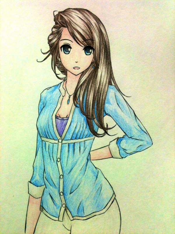 600x800 55 Beautiful Anime Drawings Art And Design - Sketch Drawing Of Girl