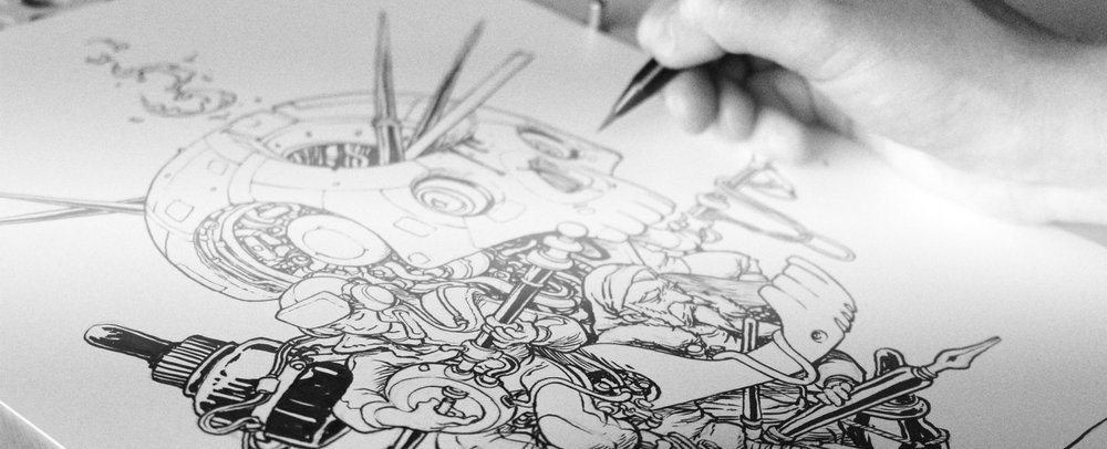 1000x406 Inktober - Sketch Drawing Picture