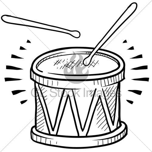 500x500 Snare Drum Sketch Gl Stock Images - Sketch Drum