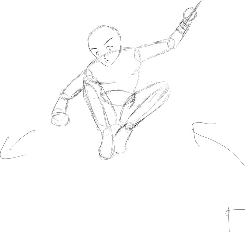 800x757 Jumping Assault Dummy Sketch By Honoonokarite - Sketch Dummy