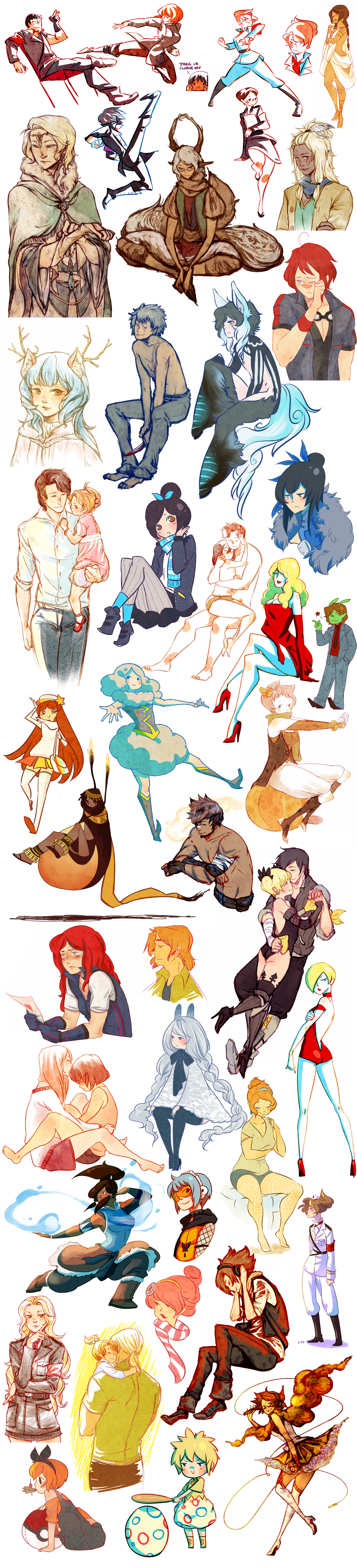 1300x5700 Another Sketch Dump By =fishnbacon Art Inspiration - Sketch Dump