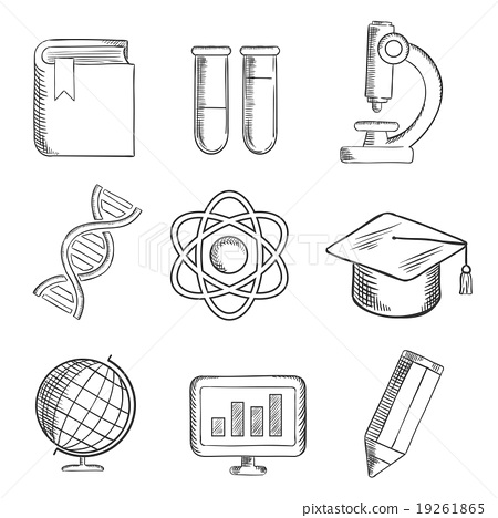 450x468 Education And Science Sketch Icons - Sketch Education