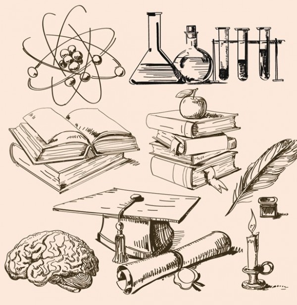 600x616 Science Chemistry Education Vector Sketches - Sketch Education