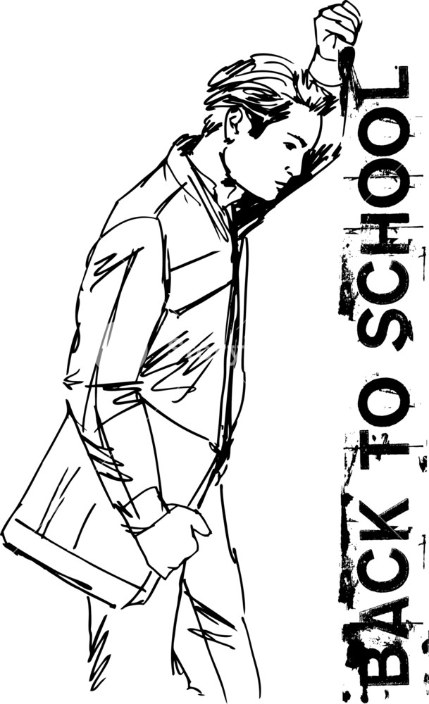 609x1000 Sketch Of Education Concept With Student. Vector Illustration - Sketch Education