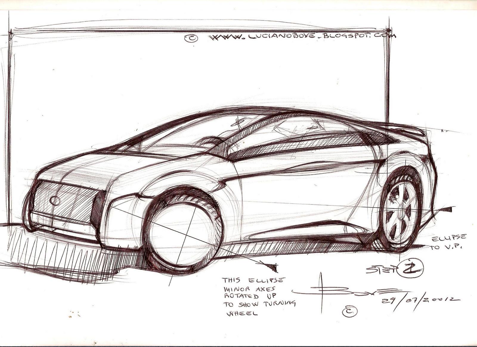 1600x1164 Car Sketch Tutorial By Luciano Bove - Sketch Education