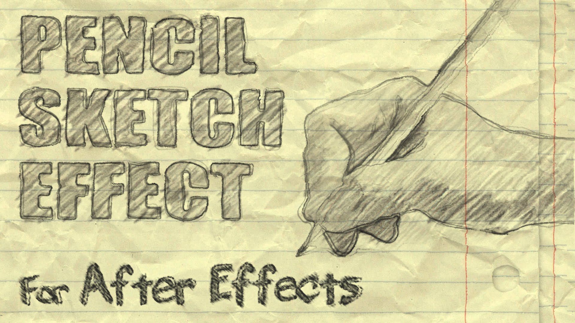 1920x1080 Pencil Sketch Effect (After Effects) After Effects Tutorials - Sketch Effect