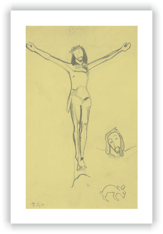 558x800 Sketch For The Yellow Christ - Sketch Em