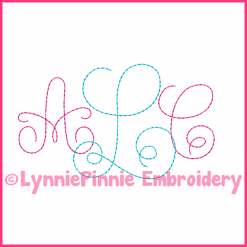 800x800 Quick Monogram Sketch Triple Run Embroidery Font - Sketch Embroidery Font
