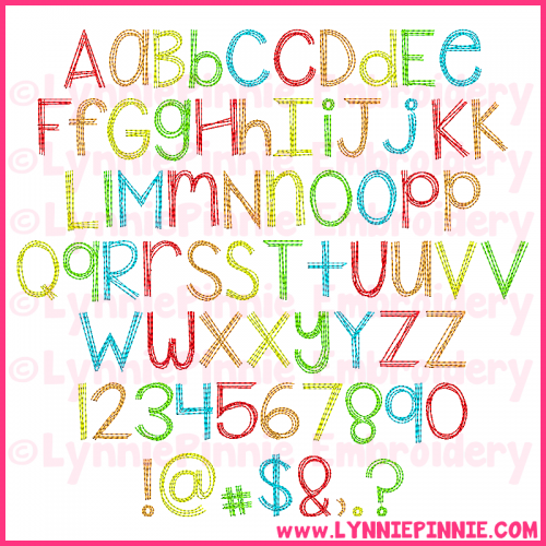 Sketch Embroidery Font at Explore collection of