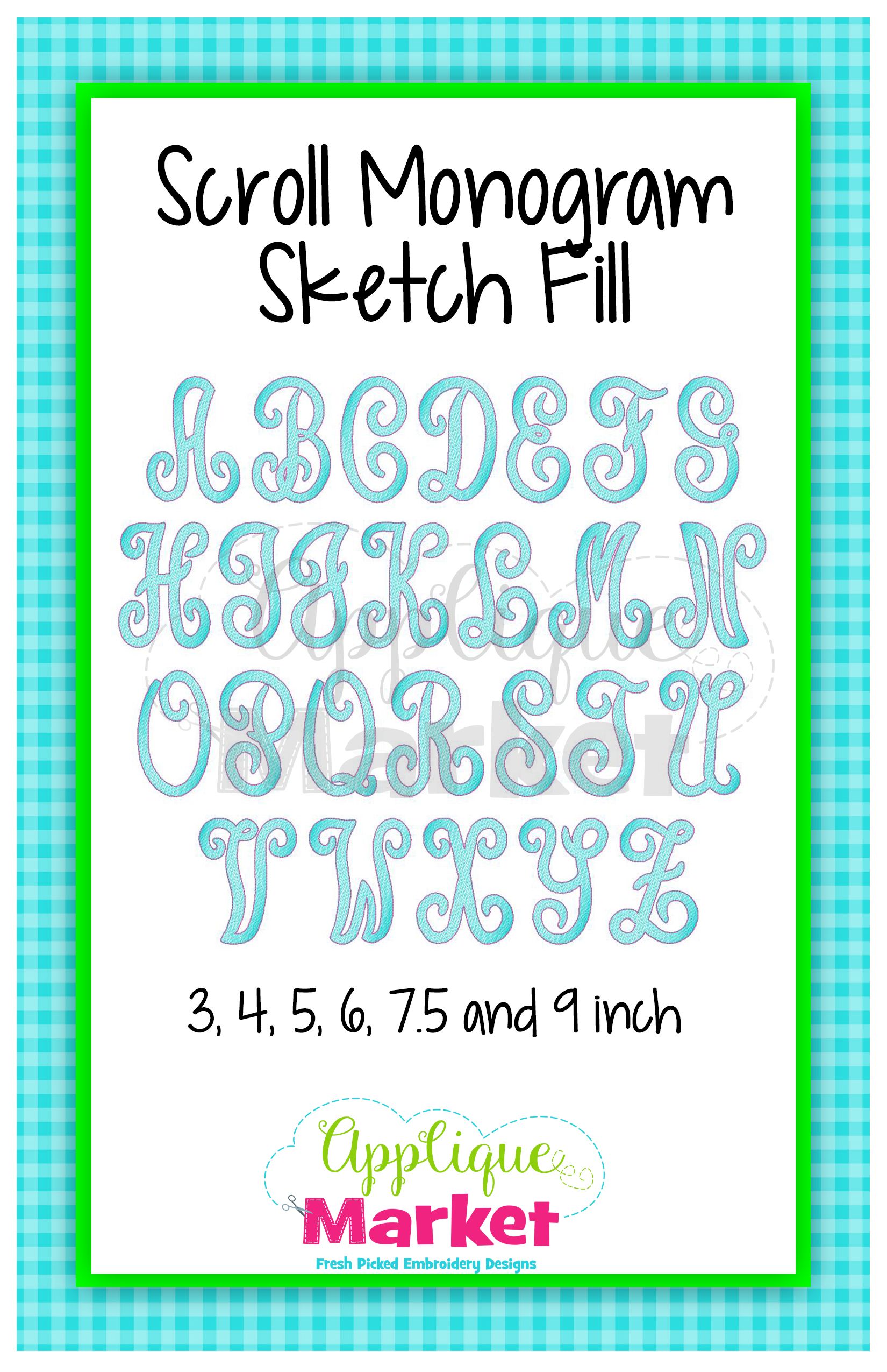 1650x2550 App Market Font Printable Scroll Sketch Fill Embroidery Fonts - Sketch Embroidery Font