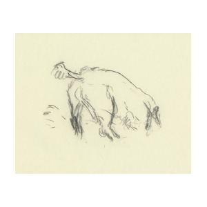 300x300 Sketch Of A Dog Digging A Hole Digital Art By Carl Oscar August - Sketch Erickson