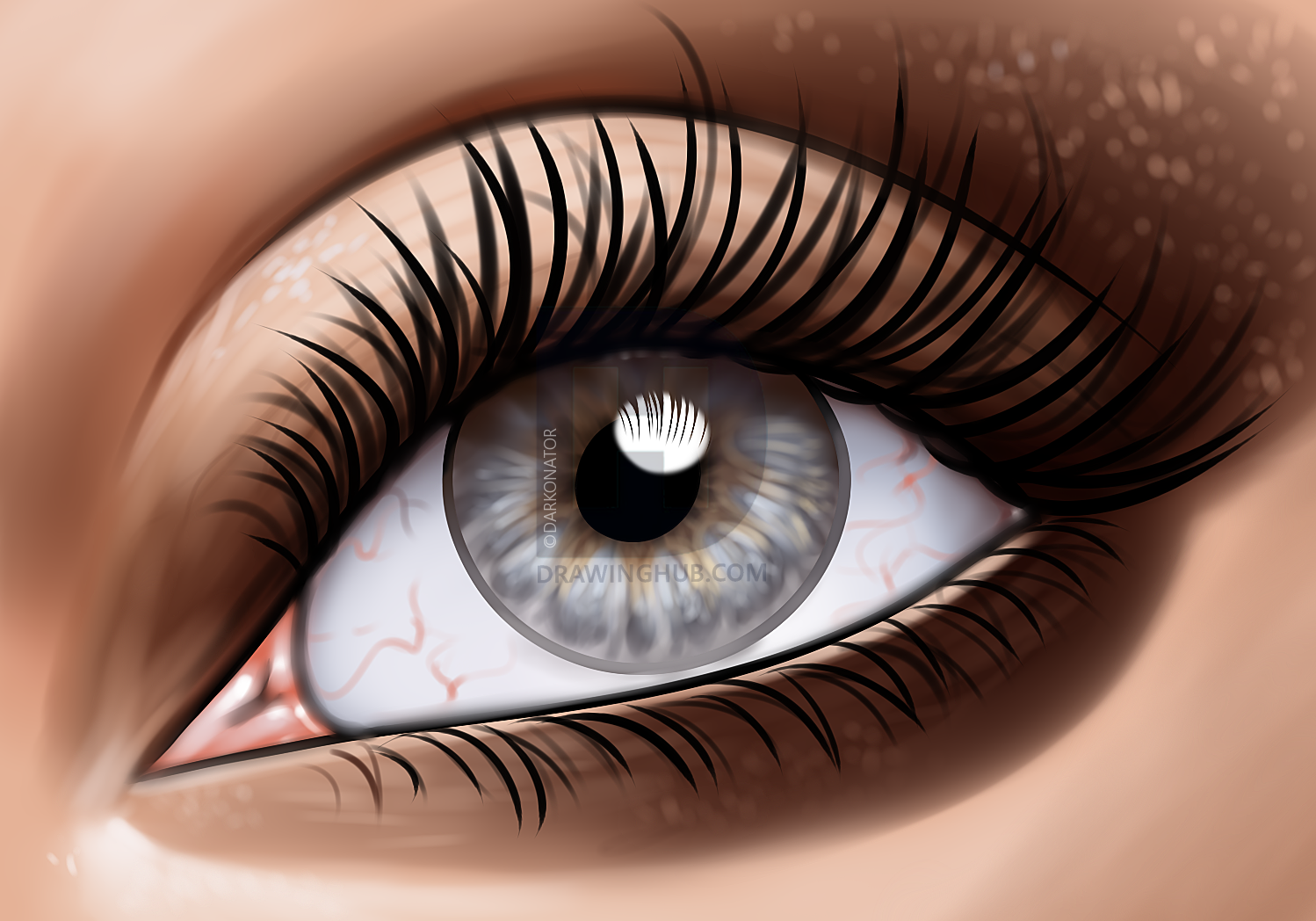 1498x1048 How To Draw Eyelashes, Step By Step, Drawing Guide, By Darkonator - Sketch Eyelashes