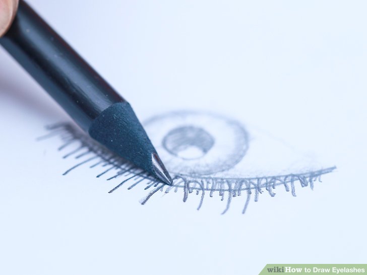 728x546 How To Draw Eyelashes 11 Steps (With Pictures) - Sketch Eyelashes