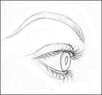 425x394 Tutorial On How To Draw Eyelashes - Sketch Eyelashes