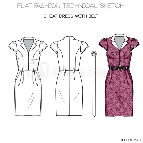 500x500 Flat Sketch Fashion Template - Sketch Fashion Template