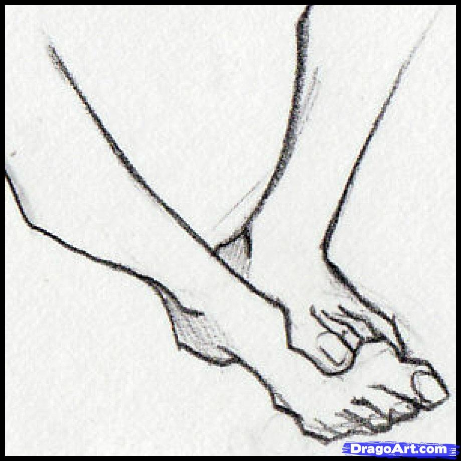 919x919 Foot Sketch Images How To Sketch Feet, Stepstep, Sketch, Drawing - Sketch Feet