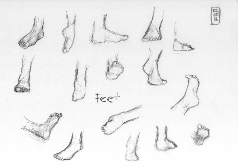 900x627 Sketch A Day 22 05 13 Feet By Throughmythoughts - Sketch Feet