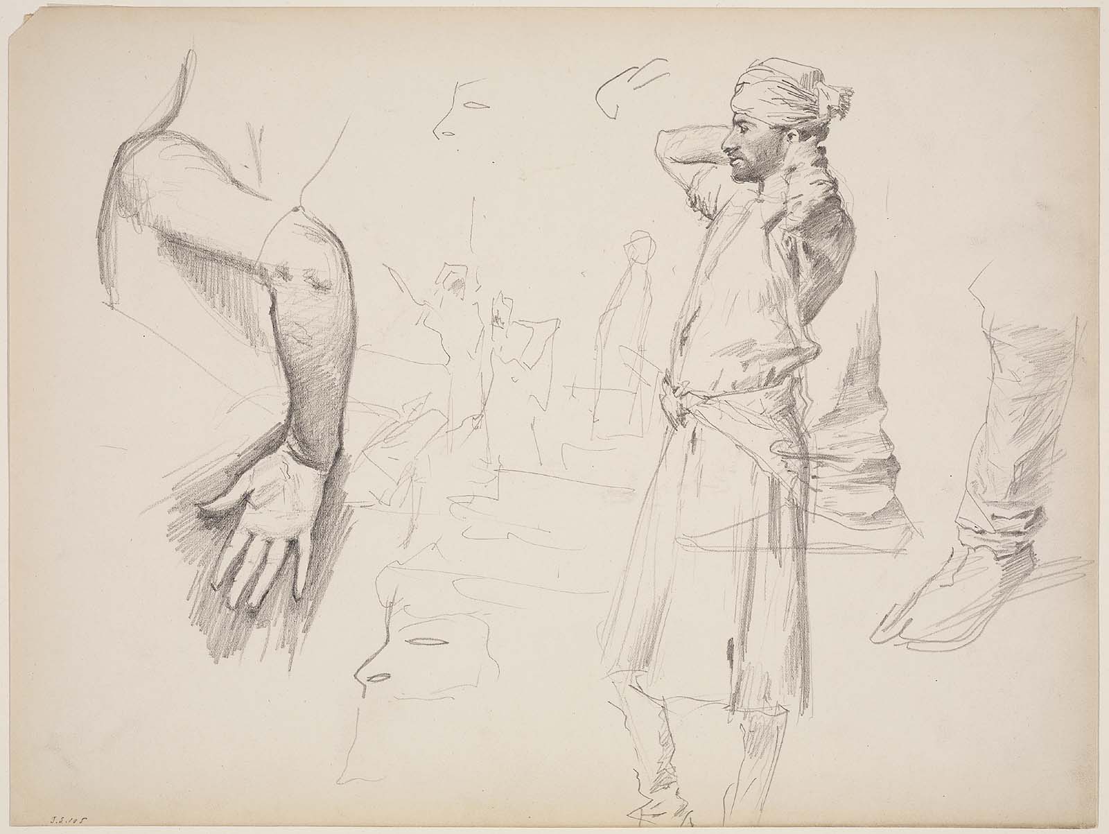 1600x1203 Sketch Of Arm, Feet And Full Length Figure Museum Of Fine Arts - Sketch Feet