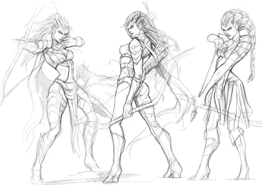 900x636 Rough Sketch - Sketch Female