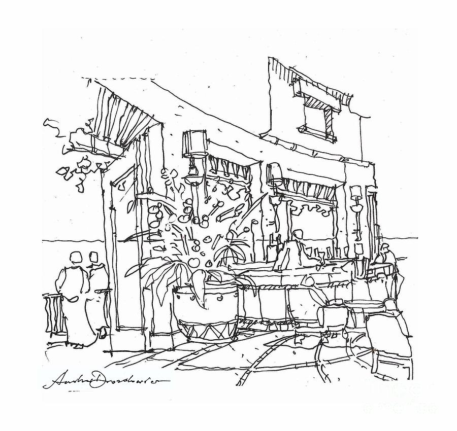900x850 Fiesta Bar Drawing By Andrew Drozdowicz - Sketch Fiesta