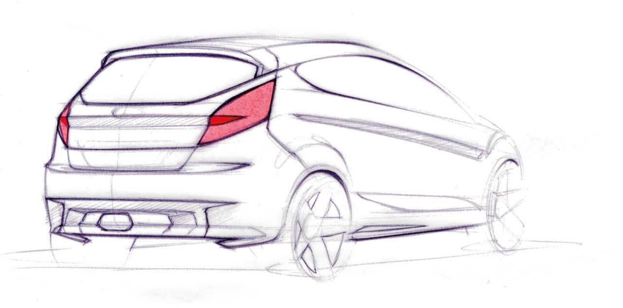 1280x632 Ford Fiesta Design Sketch My Board Ford - Sketch Fiesta
