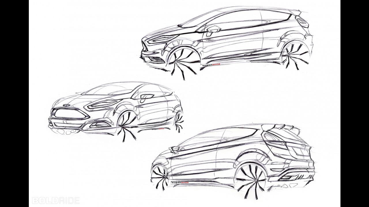 1280x720 Ford Fiesta St Concept Photos - Sketch Fiesta