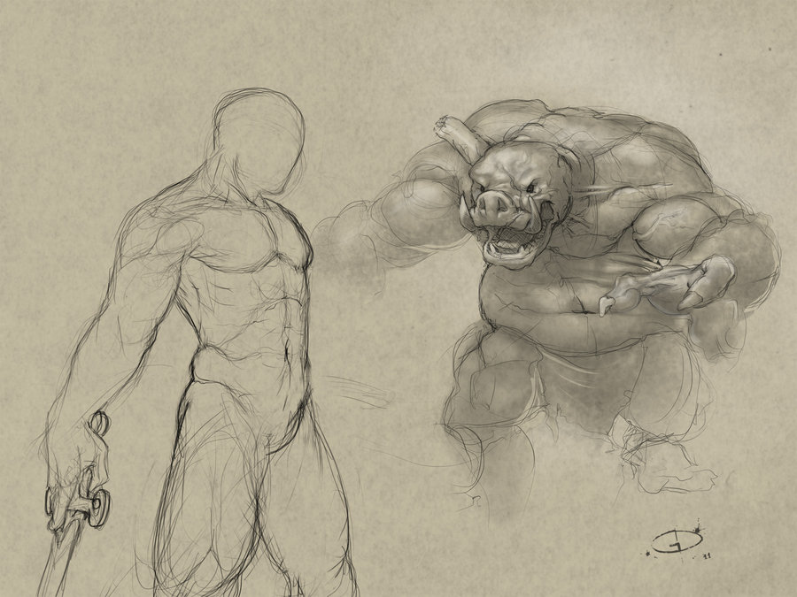 900x675 Sketch Fight By Peppeti - Sketch Fight