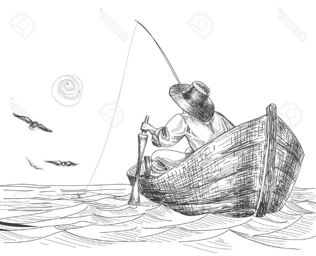 1024x831 Fisherman Image Drawing - Sketch Fisherman