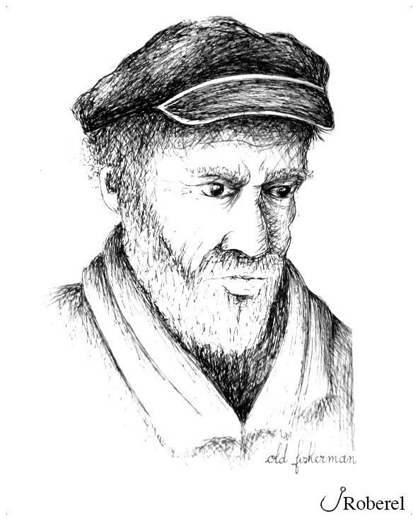 591x737 Drawings - Sketch Fisherman