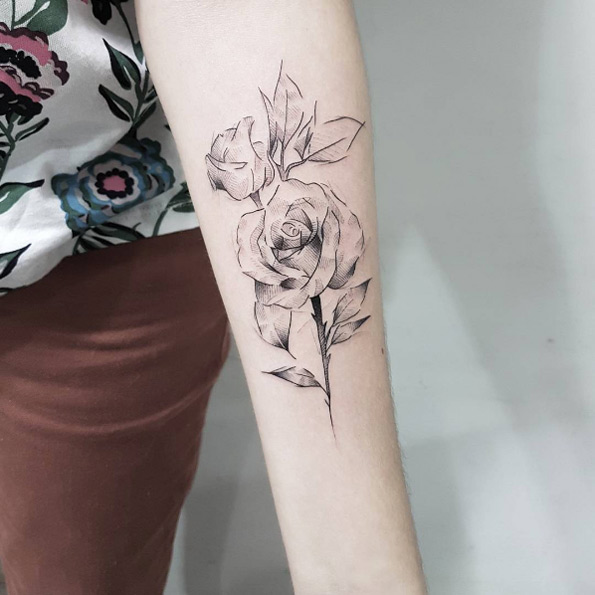 Sketch Flower Tattoo at PaintingValley.com | Explore collection of ...