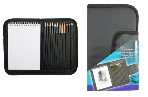 570x374 Compact And Portable Sketch Folio 1 Drawing Kit With Carrying Etsy - Sketch Folio