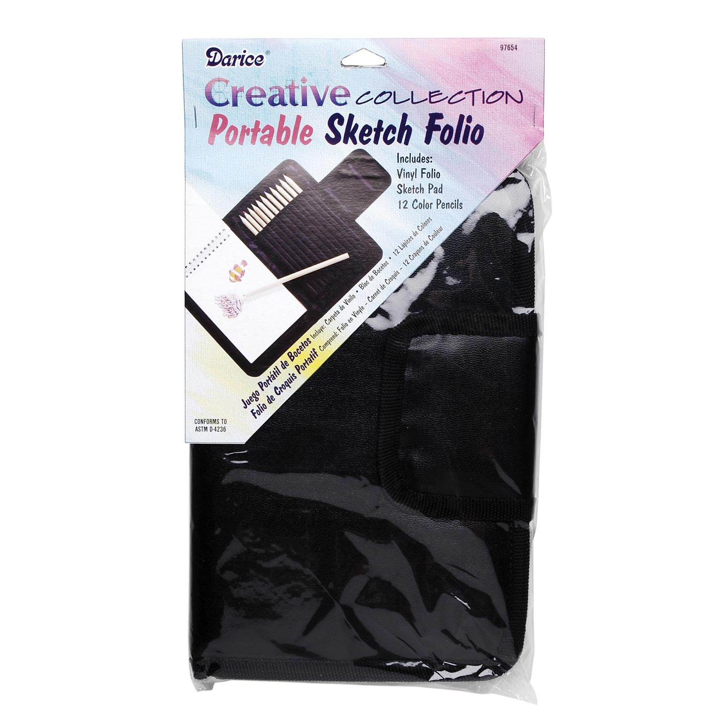 1440x1440 Portable Colored Pencil Sketch Folio Set - Sketch Folio