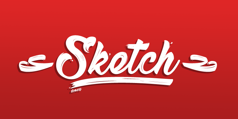 800x400 Sketch Font - Sketch Font