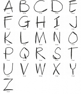 261x300 Sketch Font Embroidery Designs, Sketch Embroidery Design, Font - Sketch Font