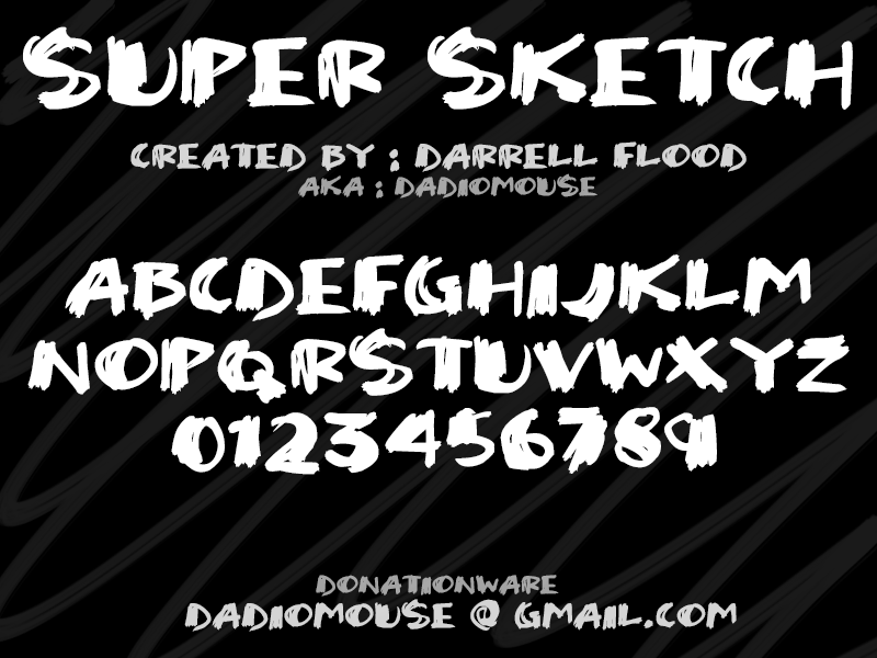800x600 Super Sketch Font - Sketch Font