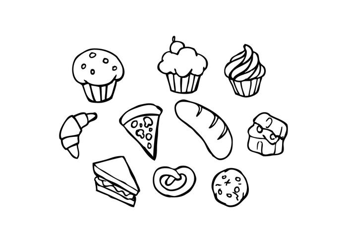 700x490 Food Sketch Free Vector Art - Sketch Food