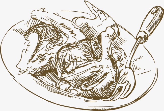 650x439 Sketch Western Cuisine, Graphic Design, Western Cuisine, Hand - Sketch Food