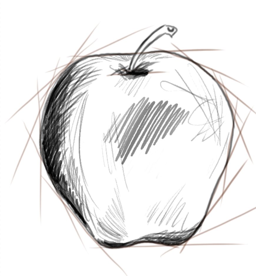 870x938 Photoshop Tutorial How To Draw An Apple Artisul - Sketch For Apple