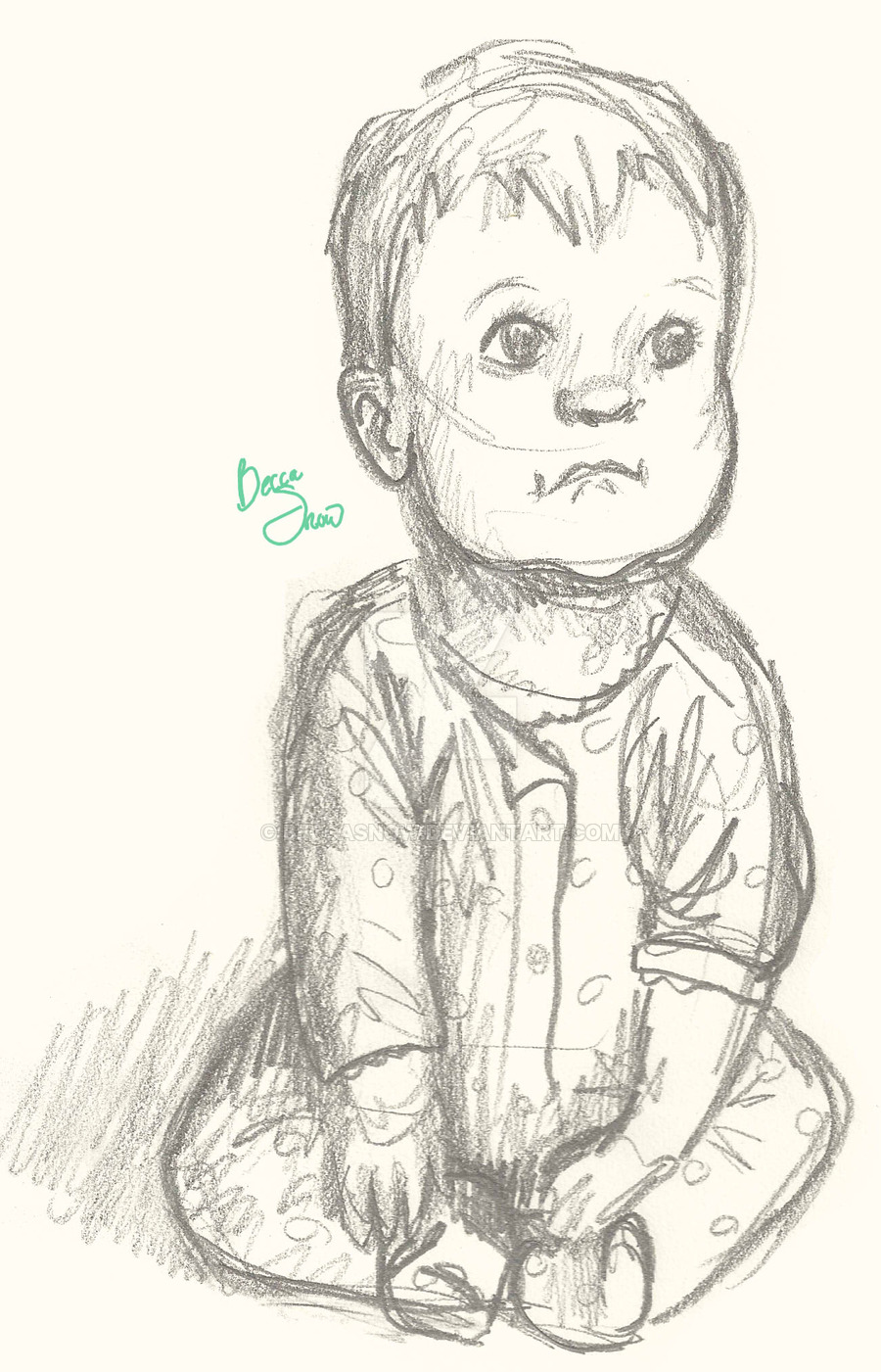 900x1401 Baby Sketch By Beccasnow - Sketch For Baby