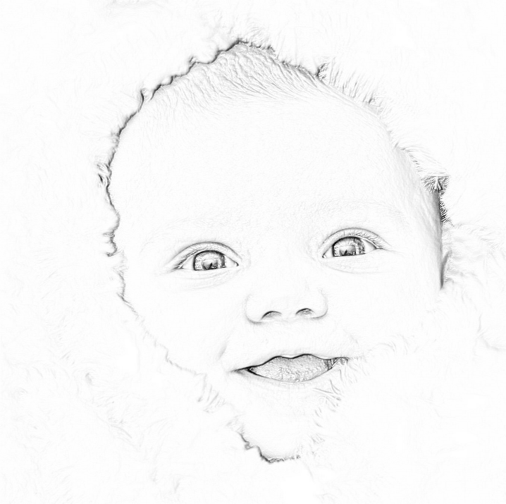 718x715 Cute Baby Sketch Weasyl - Sketch For Baby