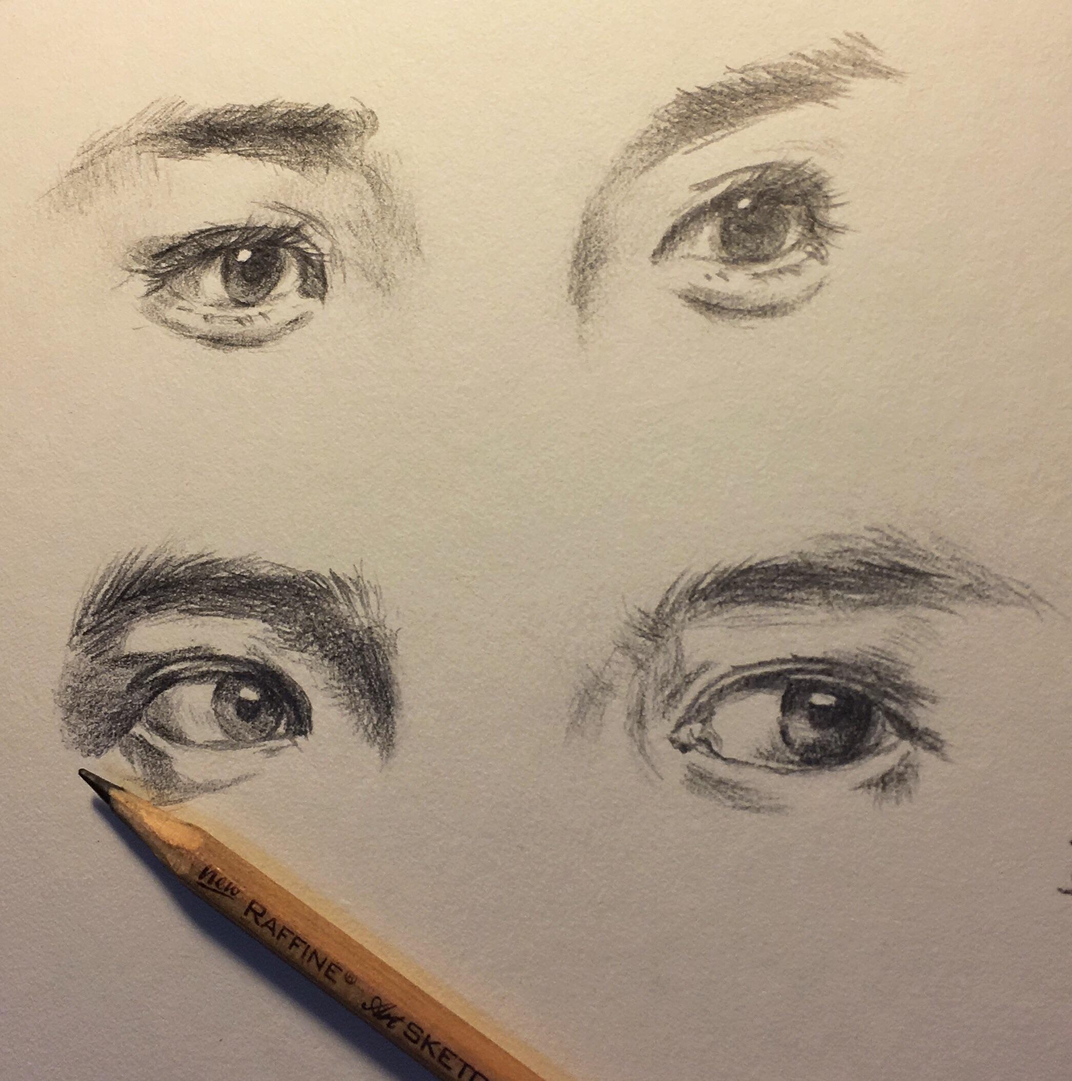 2094x2111 Learning To Sketch Eyes Sketches - Sketch For Eyes