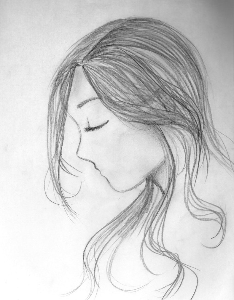 789x1013 Girl Sketch Best Wallpapers Hd Collection - Sketch For Girl