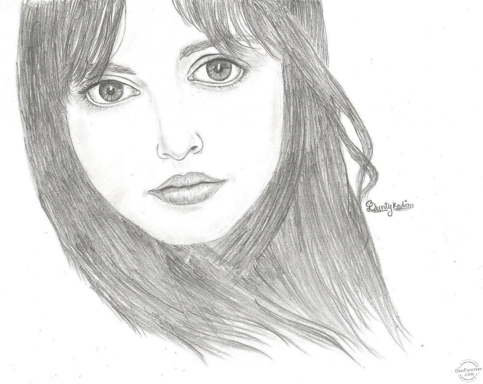 1600x1272 Pencil Sketch Of A Sweet Girl - Sketch For Girl
