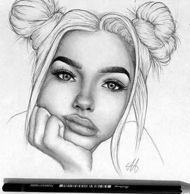 610x623 Art, Draw, Drawing, Girl, Sketch - Sketch For Girl