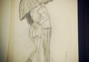 300x210 Girl Friend Boy Friend Pencil Sketch Boyfriend And Girlfriend - Sketch For Girlfriend