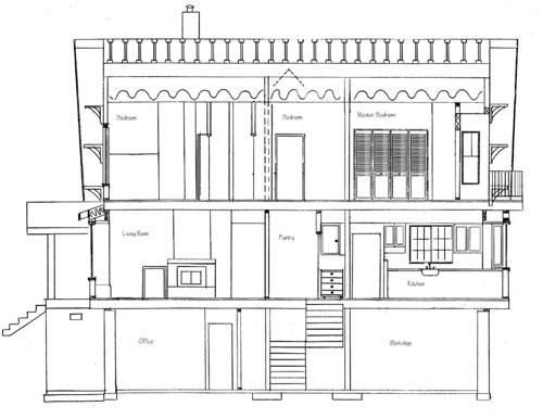 500x386 How To Draw House Cross Sections - Sketch For House Construction